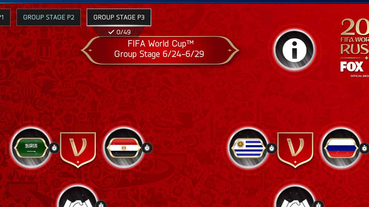 Fifa Mobile 18 Matchups Predictions World Cup Group Stage P3 Part 1 25 June 26 June Futhead News